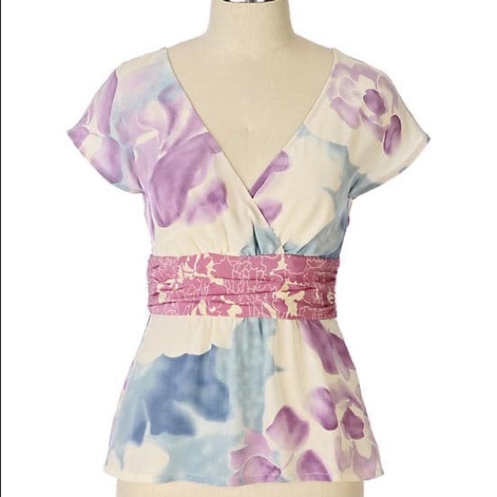 Anthropologie Odille Santa Fe Dawn Silk Blouse